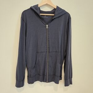 Pistol Lake Blue Zip Up Hoodie Sweater size Medium
